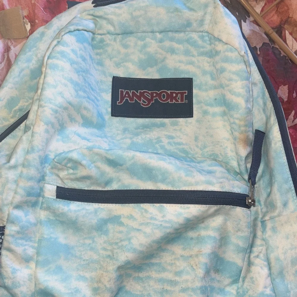 Jansport Light Blue Tie-Dye Backpack for Men
